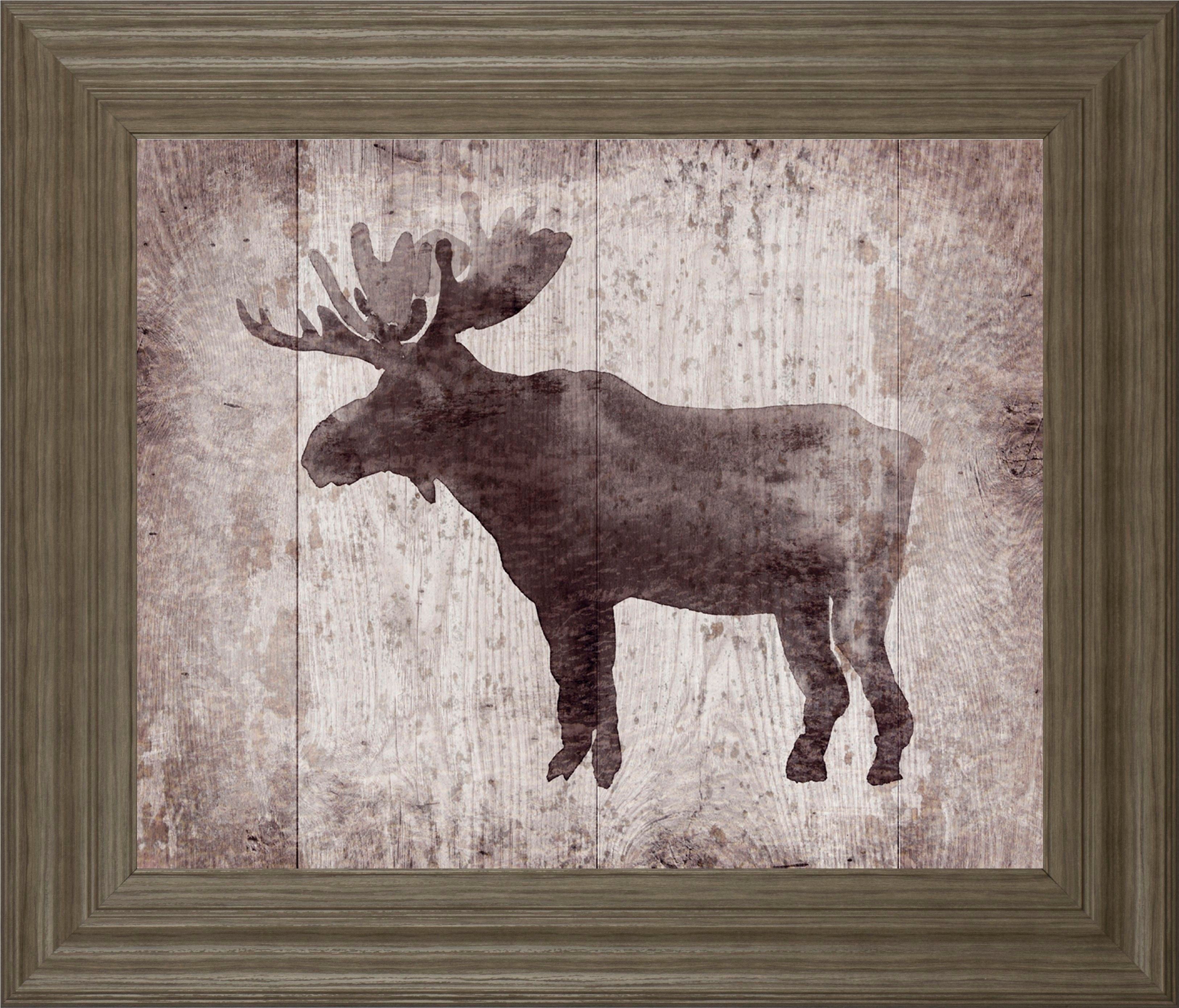 Wildness Iv-timber By Sandra Jacobs - Framed Elk Print Wall Art - Dark Brown