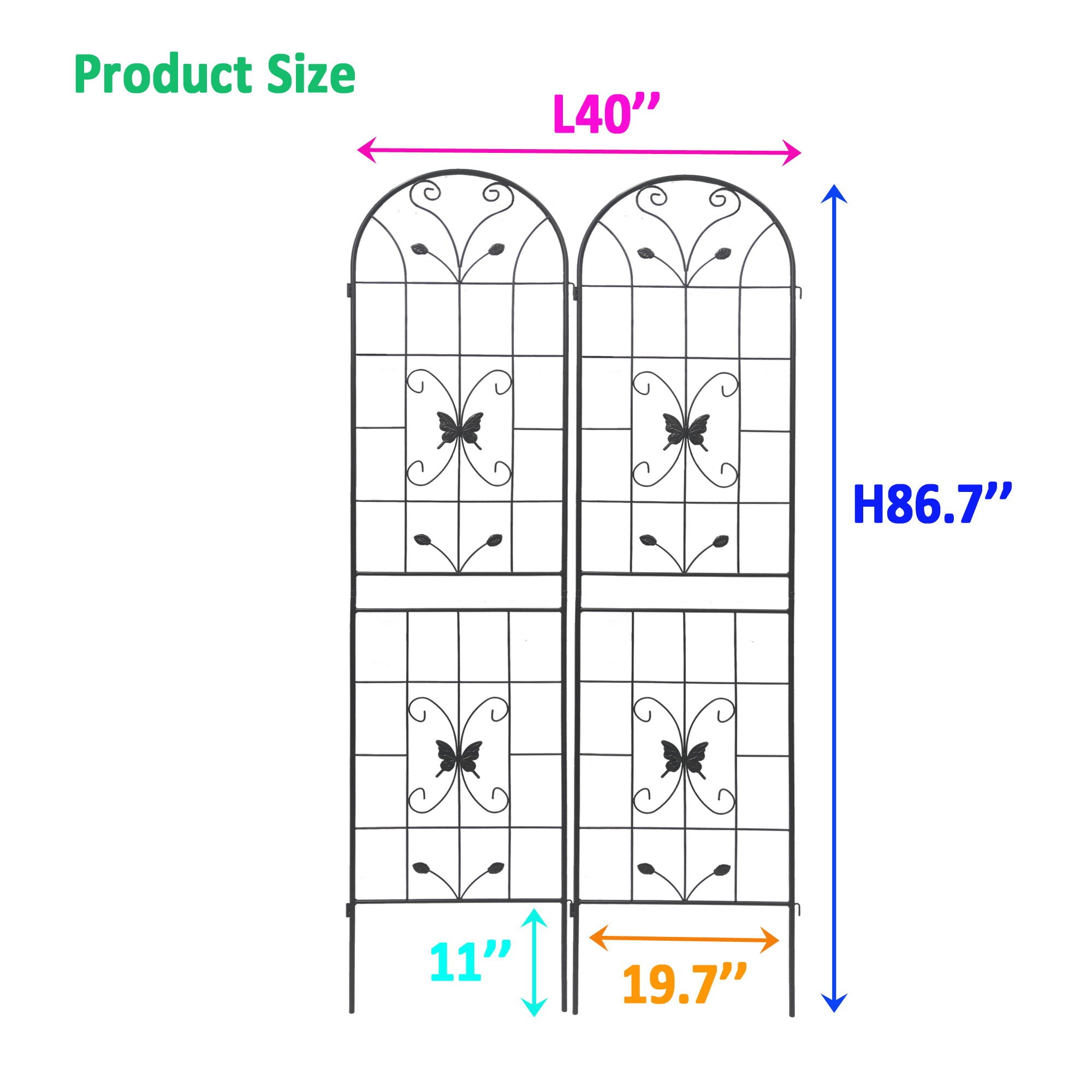 Garden Metal Trellis Rustproof Trellis For Climbing Plants Outdoor Flower Support