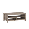 Coastal Grooved Panel Coffee Table With Lower Shelf Light Brown by Walker Edison | Bel Furniture