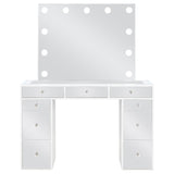 Regina - Makeup Vanity Table Set With Lighting - White by Coaster Fine Furniture | Bel Furniture