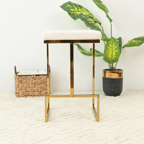 Joel - Mid Century Modern Luxury Upholstered Stool - view 7