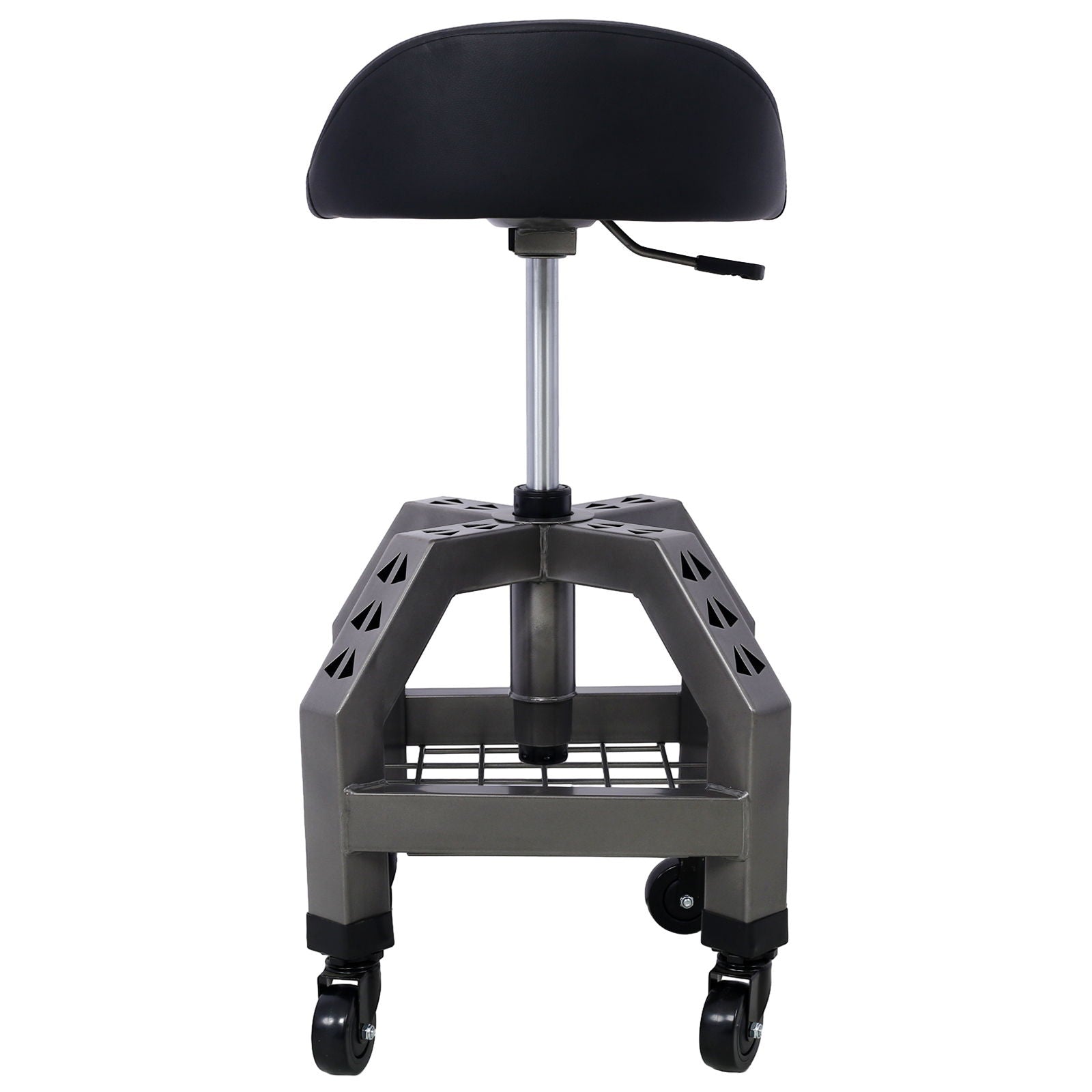 Pneumatic 360 Degree Swivel Stool, Mechanics Rolling Creeper Seat, Heavy Duty Rolling Mechanics Stool, Shop Stool With Casters