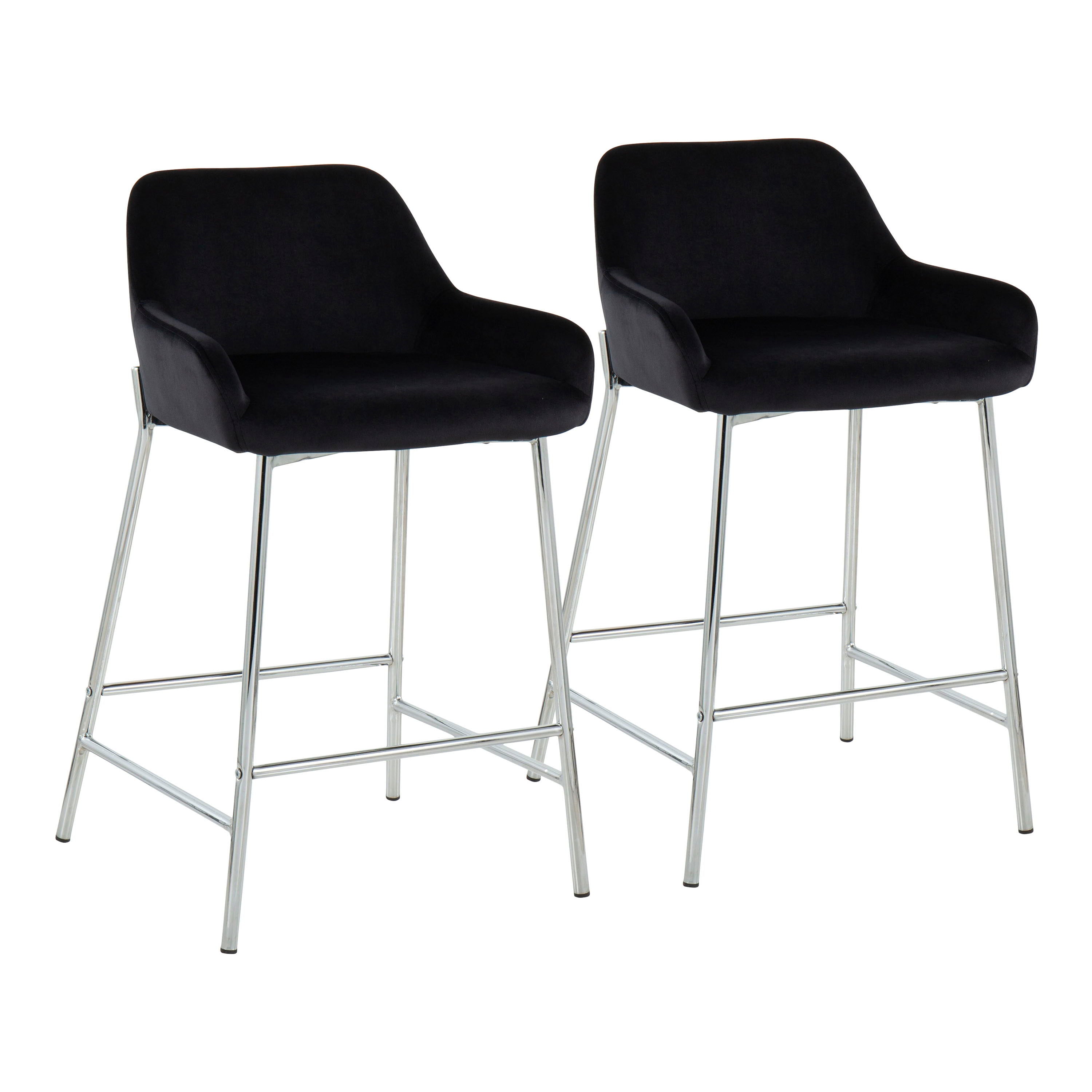 Daniella - Contemporary Fixed Height Counter Stool (Set of 2)