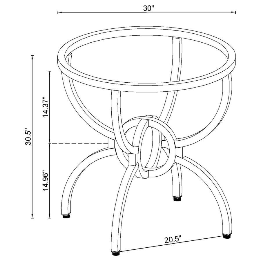 Aviano - Round Metal Dining Table Base - Gunmetal