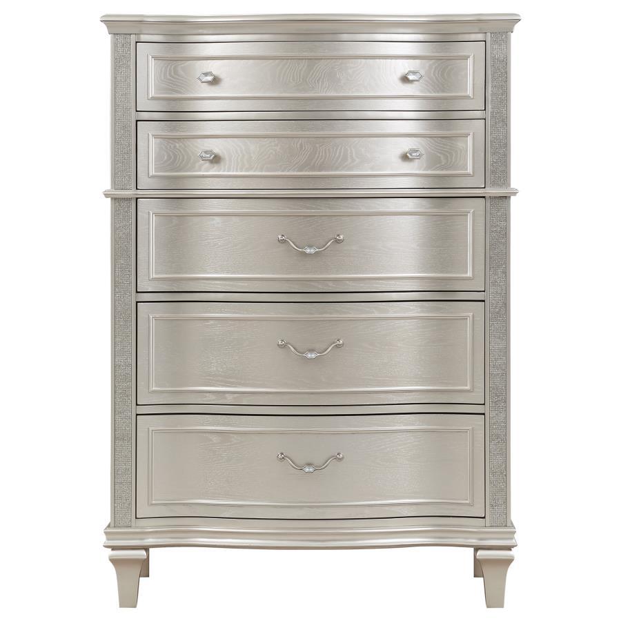 Evangeline - 6-Drawer Bedroom Chest - Silver Oak by CoasterElevations | Bel Furniture