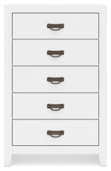 Binterglen - White - Five Drawer Chest by Signature Design by Ashley® | Bel Furniture