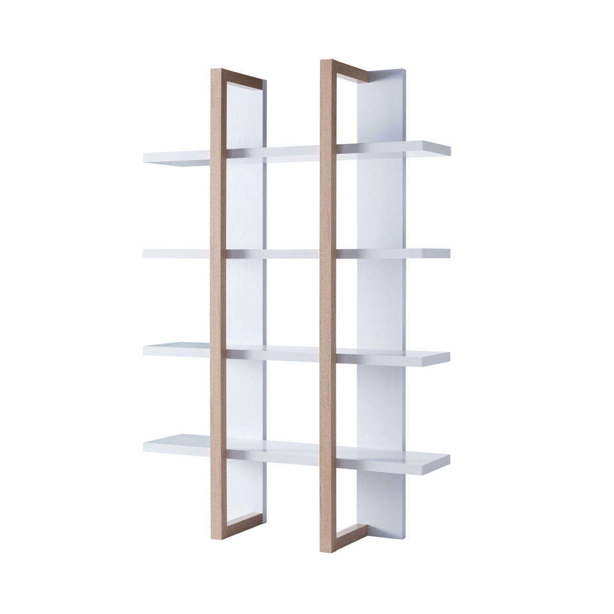 Two Toned Display Cabinet, Tall Bookcase Storage Cabinet