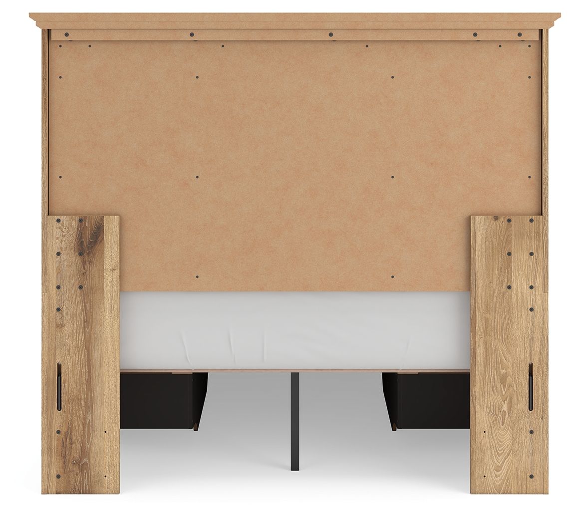 Makidern - Panel Storage Bed With 2 Under Bed Storage Units