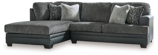 Brixley Pier - Sectonal Dark Gray 2 Pc. Left Arm Facing Corner Chaise Sectional by Benchcraft® | Bel Furniture