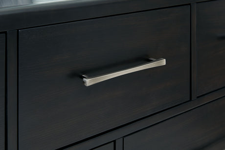 Rowanbeck - Black - Dresser And Mirror by Signature Design by Ashley® | Bel Furniture