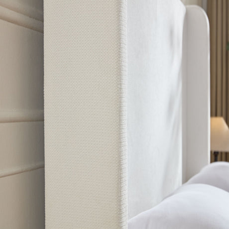 Harper - Tall Headboard Upholstered Bed / High Headboard / Elegant Simplicity / No Box Spring Needed - view 20