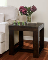 Watson - Dark Brown - Square End Table by Signature Design by Ashley® | Bel Furniture
