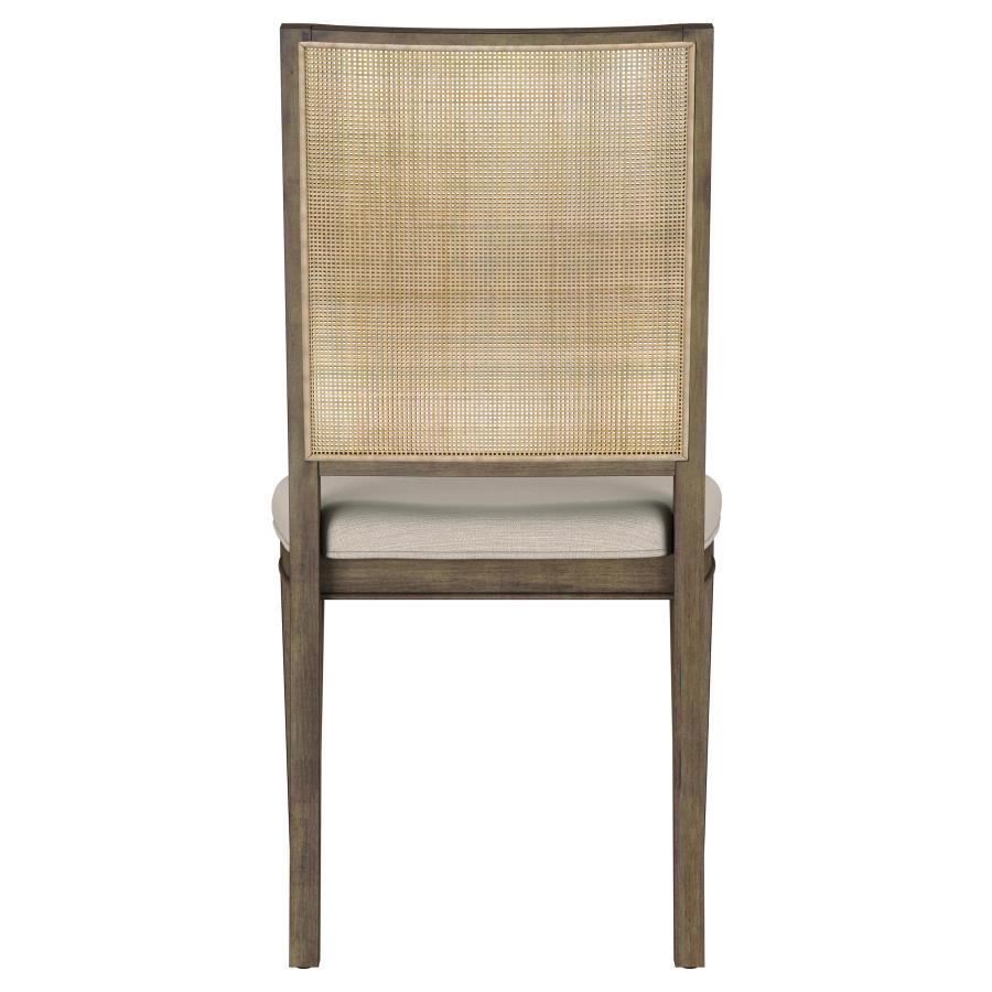 Matisse - Woven Rattan Back Dining Side Chair Brown (Set of 2) - Dark Brown by Coaster Fine Furniture | Bel Furniture