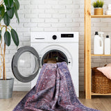 Maval - 3' X 5' Washable Area Rug - Burgundy by Naar Rug | Bel Furniture