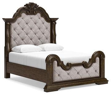 Maylee - Upholstered Bed Dark Brown by Signature Design by Ashley® | Bel Furniture