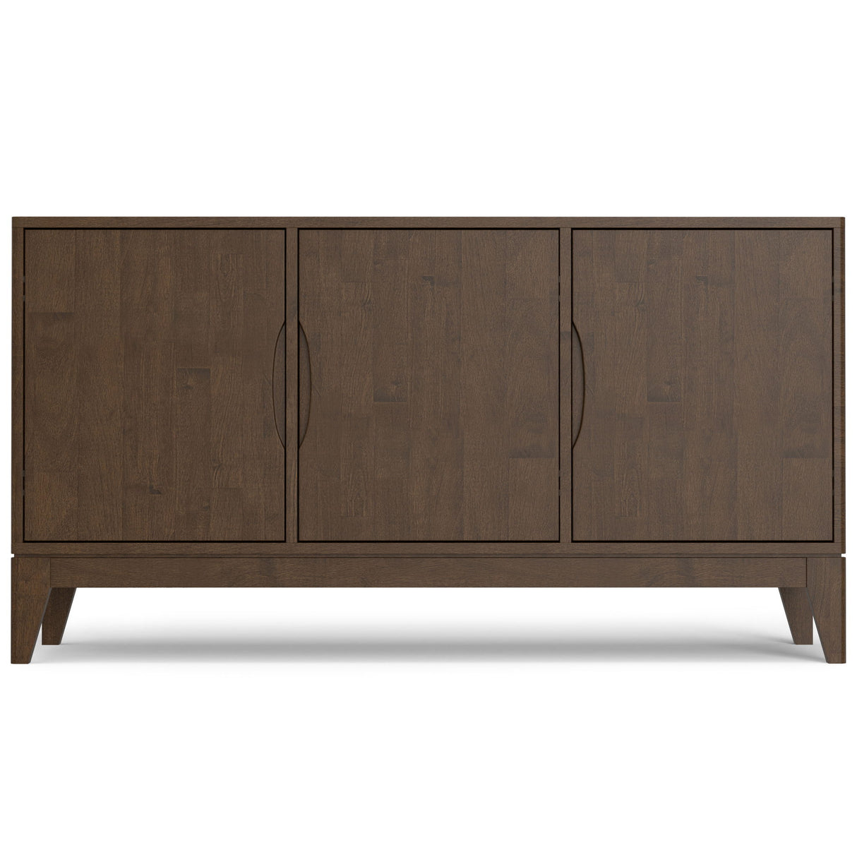 Harper - 3 Door Sideboard Buffet / Storage Cabinet - Walnut Brown by Simpli-Home | Bel Furniture