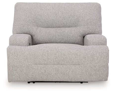 Acklen Place - 4 Pc. - 3-Piece Power Reclining Sectional Sofa With Raf Chaise, Wide Seat Power Recliner - Pewter - view 6