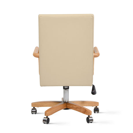 Dumont - Modern Farmhouse High Back Executive Home Office Chair - Neutral Cream Beige / Natural by Jennifer Taylor Home | Bel Furniture