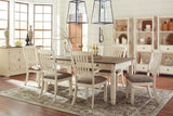 Bolanburg - Rectangular Dining Table Set Beige 11 Pc. - Rectangular Dining Room Table, 6 Upholstered Side Chairs, Dining Room Server, 3 Display Cabinets by Signature Design by Ashley® | Bel Furniture