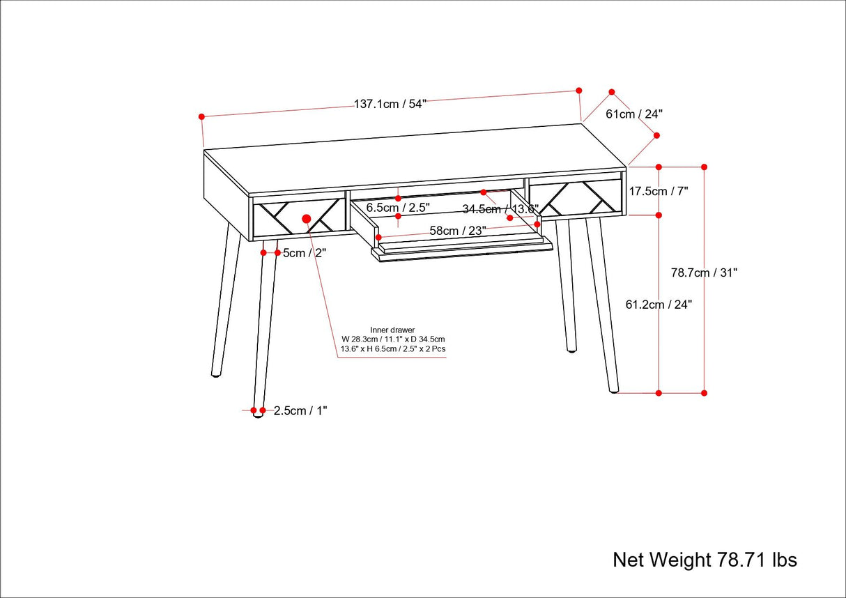 Jager - Desk - Natural by Simpli-Home | Bel Furniture