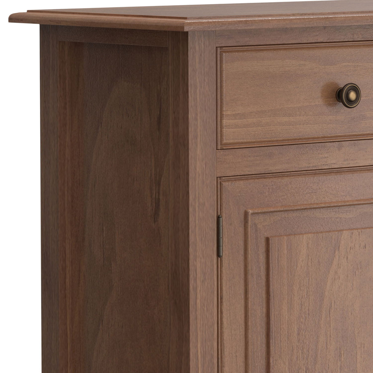Connaught - Entryway Storage Cabinet - Medium Saddle Brown by Simpli-Home | Bel Furniture