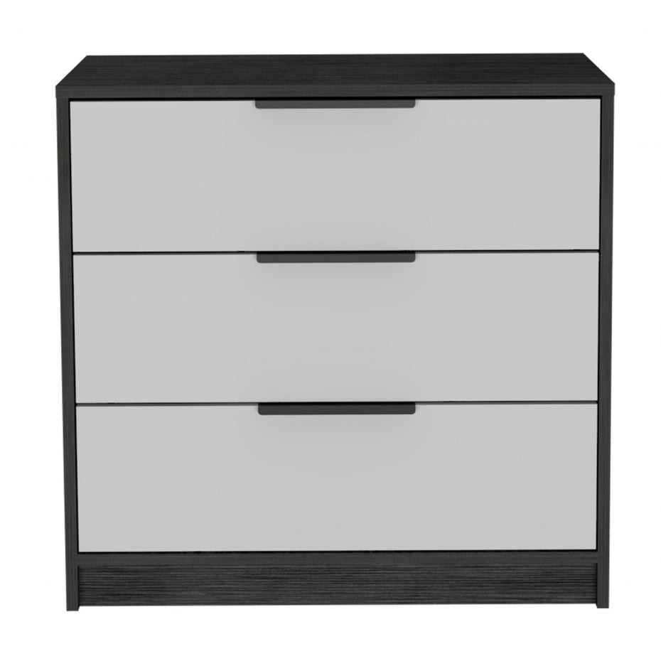 Smokey Three Drawer Dresser - White / Oak