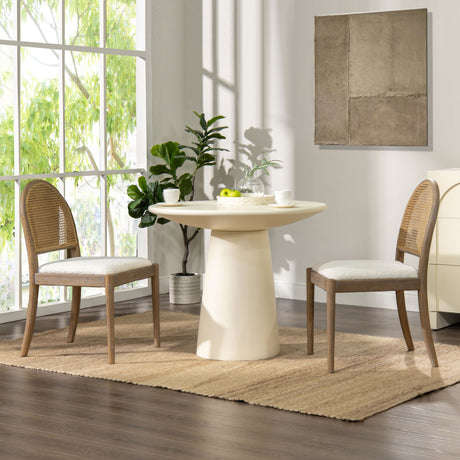 Panama - Curved Cane Side Dining Chair (Set of 2) by Jennifer Taylor Home | Bel Furniture
