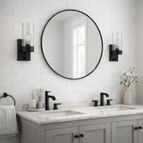 Zephyr - Single Light Sconce - Black / Clear