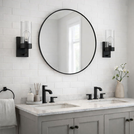 Zephyr - Single Light Sconce - Black / Clear - view 8