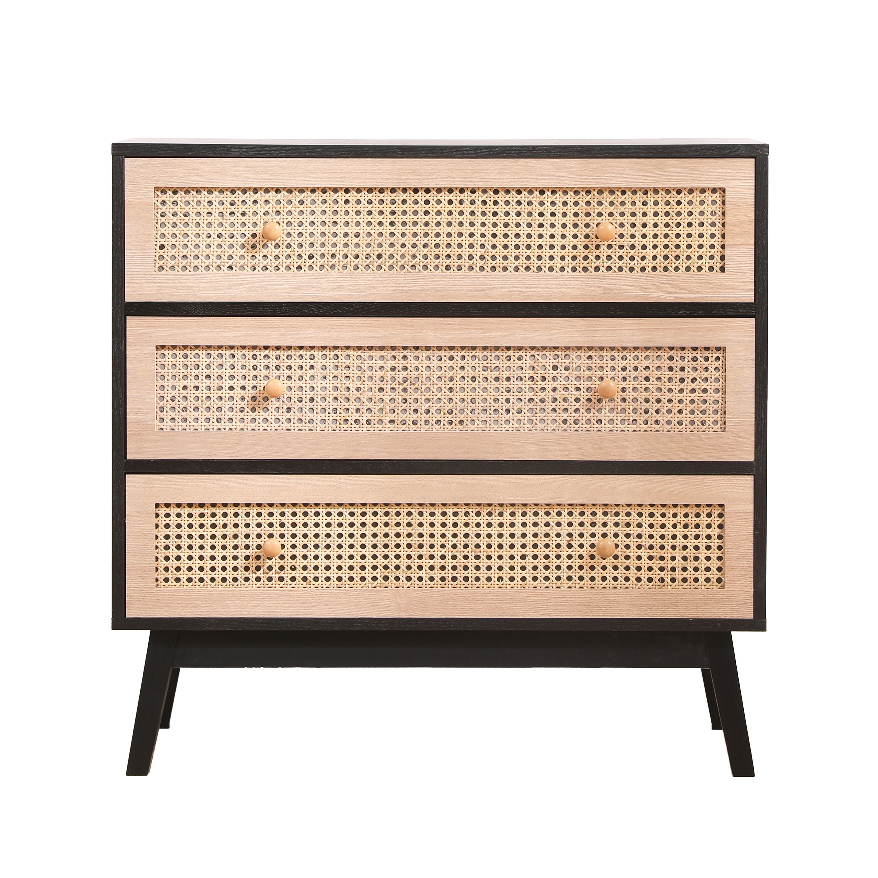 Drawers Rattan Storage Cabinet Rattan Drawer, For Bedroom, Living Room