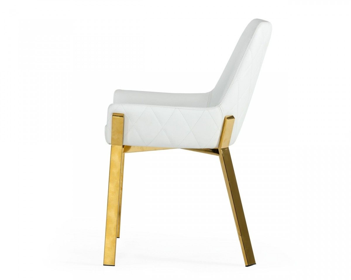 Dining Chair - White Gold