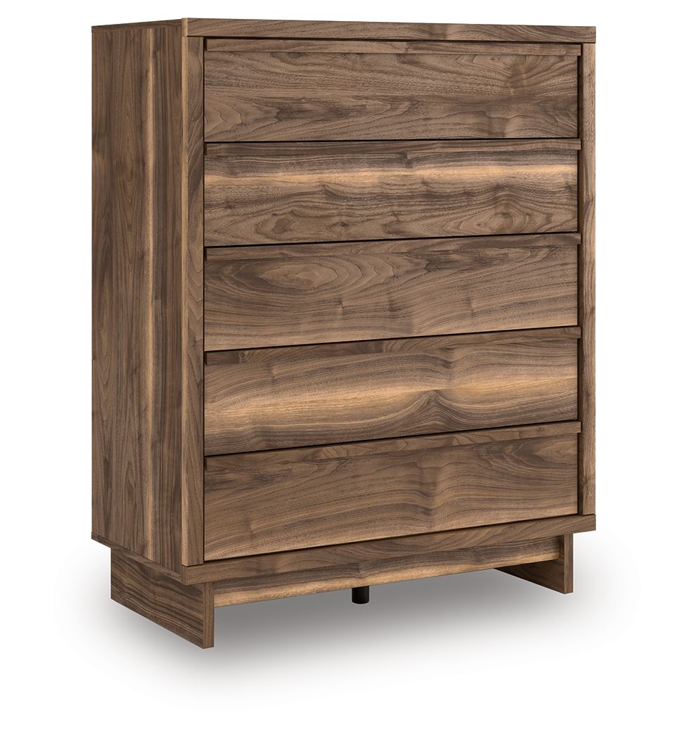 Chirason - Brown - Five Drawer Wide Chest by Signature Design by Ashley® | Bel Furniture