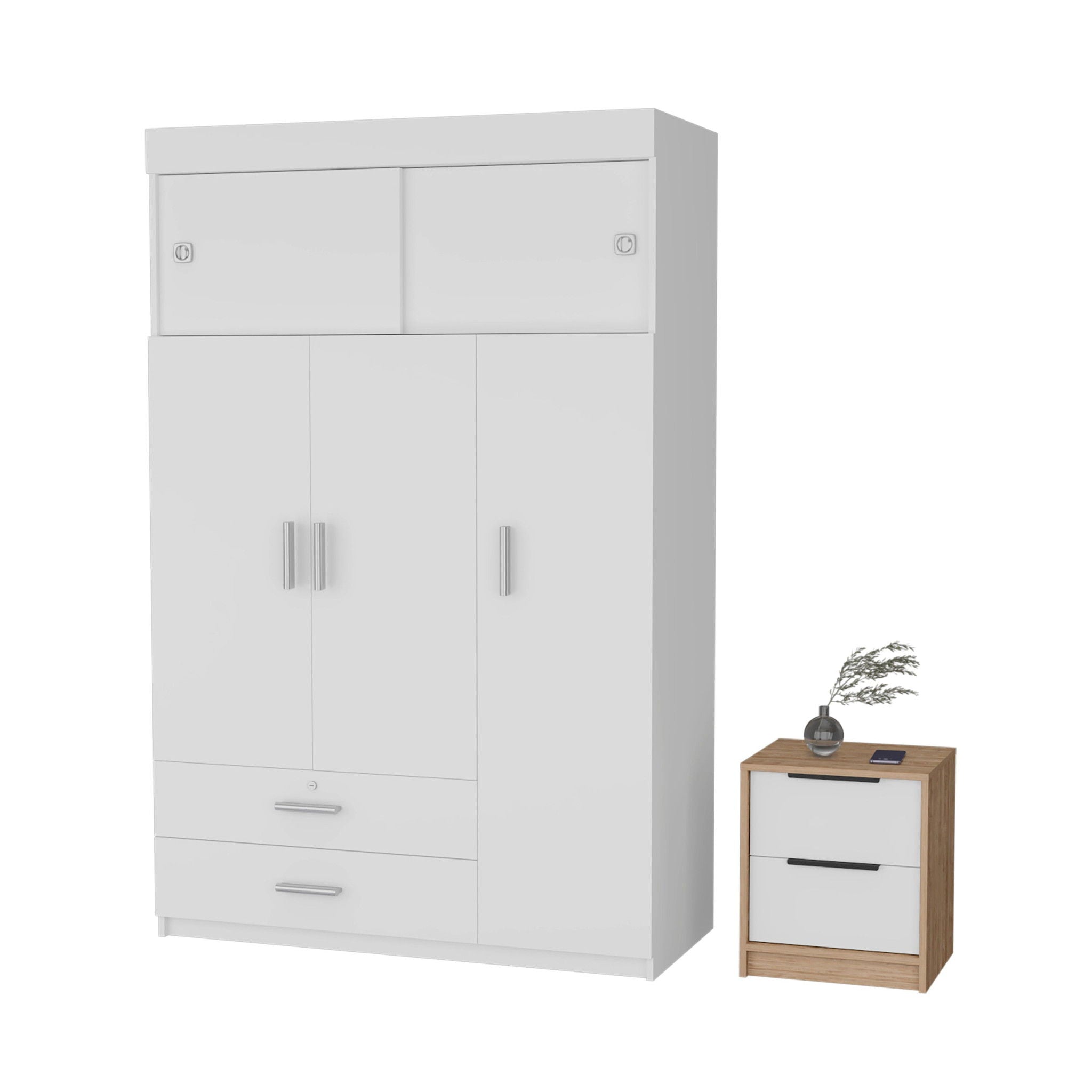 Two Drawer Dresser - White