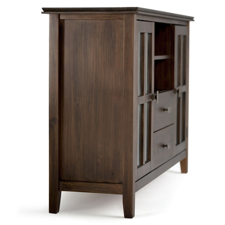 Artisan - Tall TV Media Stand - Natural Aged Brown by Simpli-Home | Bel Furniture