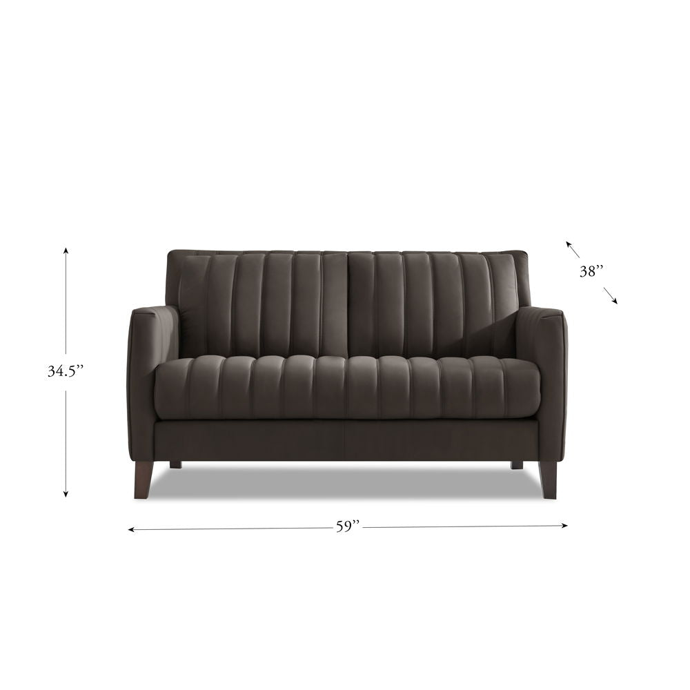 Ennis - Leather Loveseat