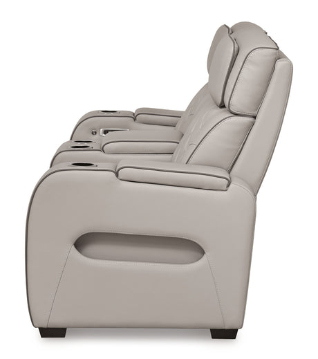 Boyington - Power Reclining Loveseat With Console/Adj Hdrst by Signature Design by Ashley® | Bel Furniture