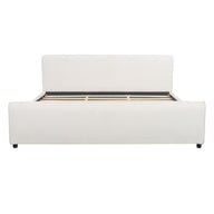 Luxury Upholstered Bed Frame With Curved Headboard & Footboard
