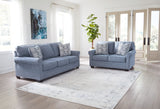 Carissa Manor - Living Room Set Light Blue 2 Pc. Sofa, Loveseat by Benchcraft® | Bel Furniture