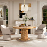 Marcy - Swivel Upholstered Dining Arm Chair - Simple Gray by Jennifer Taylor Home | Bel Furniture