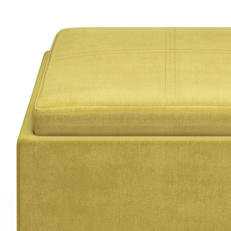 Rockwood - Upholstered Cube Storage Ottoman With Tray - view 48