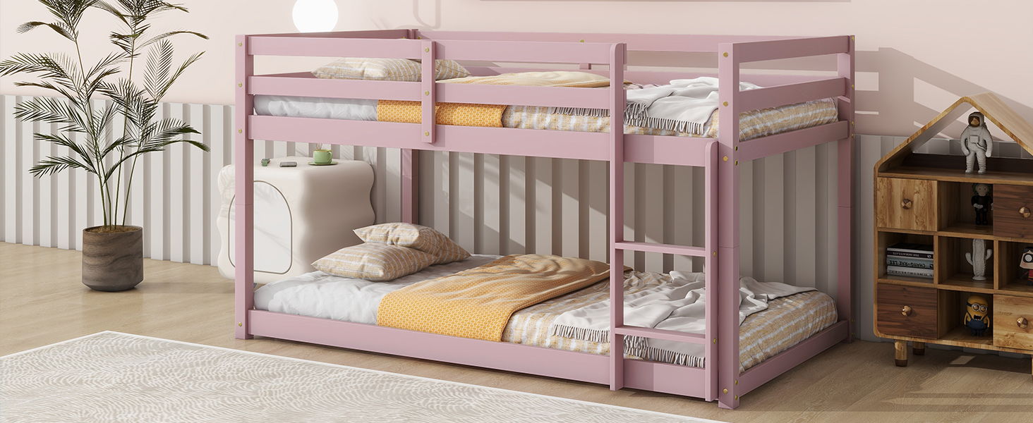 Twin Over Twin Floor Bunk Bed