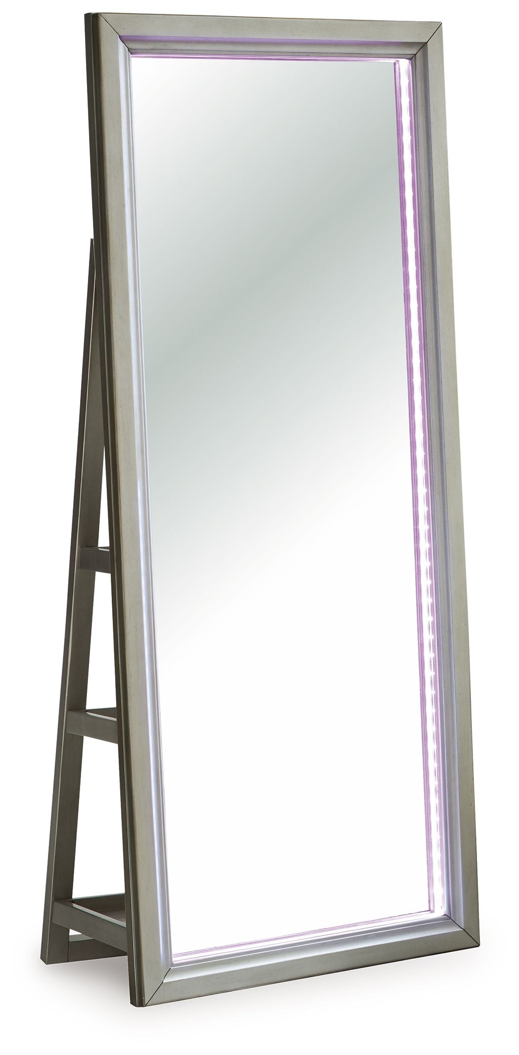 Evesen - Champagne - Floor Standing Mirror With Storage by Signature Design by Ashley® | Bel Furniture