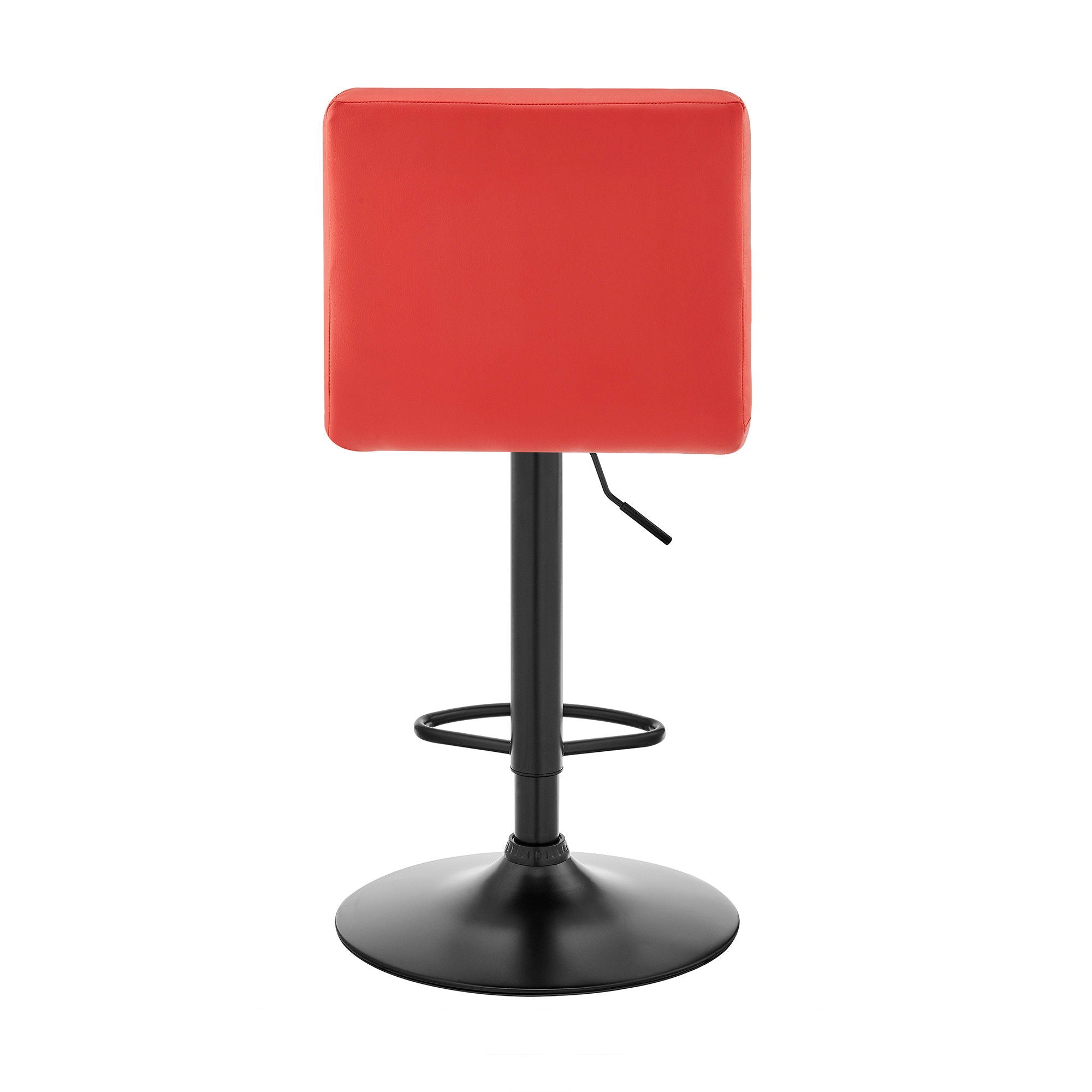 Swivel Low Back Adjustable Height Bar Chair - Red / Black