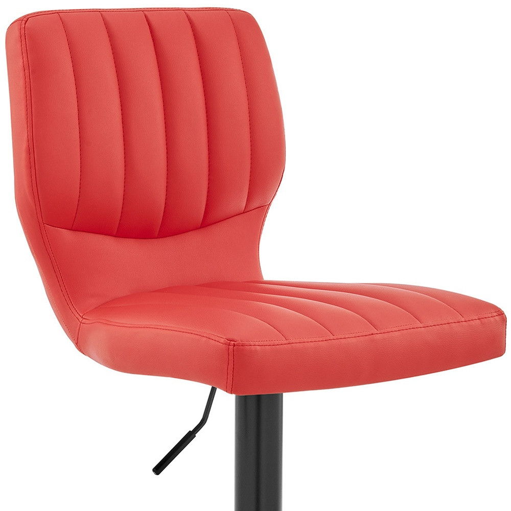 Swivel Adjustable Height Bar Chair - Red / Black