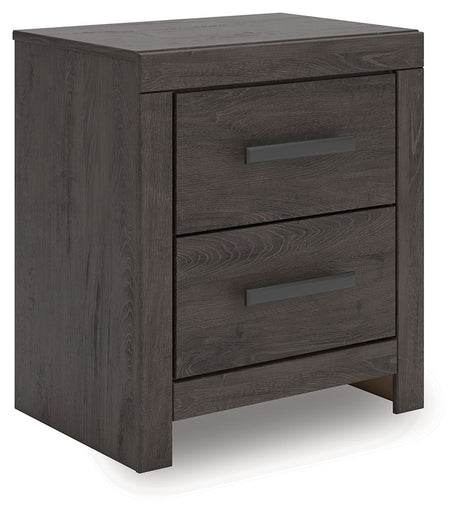 Prendonea - Charcoal - Two Drawer Night Stand by Signature Design by Ashley® | Bel Furniture