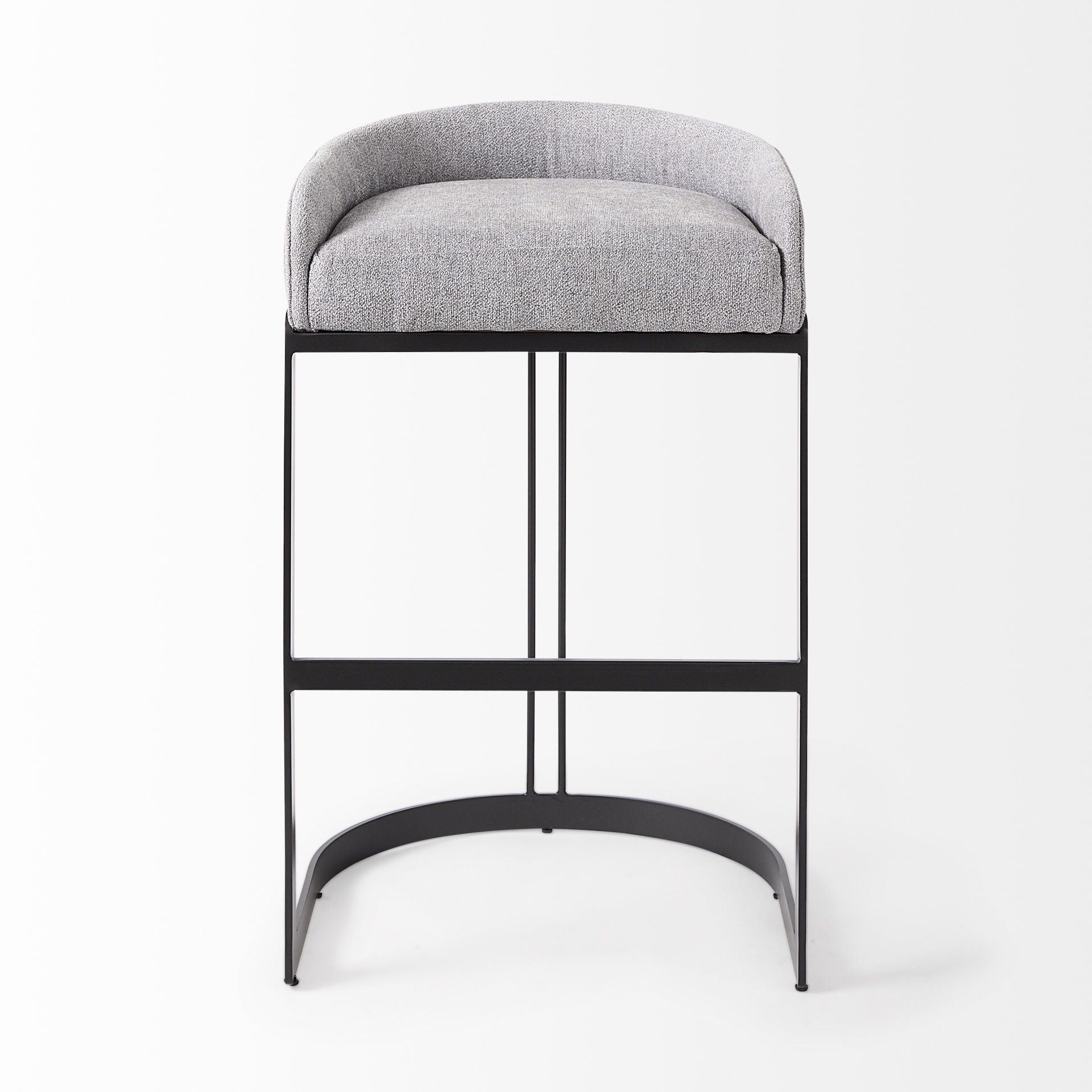 32.68" Low Back Bar Height Bar Chair - Gray / Black