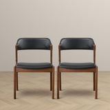 Enzo - Dining Chair (Set of 2) - Black / Brown by Ashcroft Furniture | Bel Furniture
