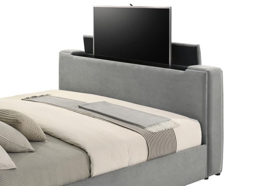 Tara - Upholstered Panel TV Bed