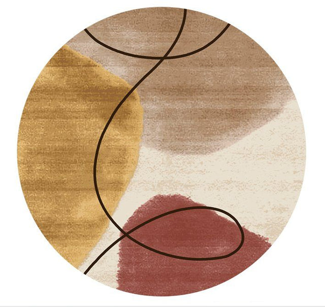 Rabbit - Washable Non - Slip Round Rug - Ivory / Gold by Icona Home Decor | Bel Furniture