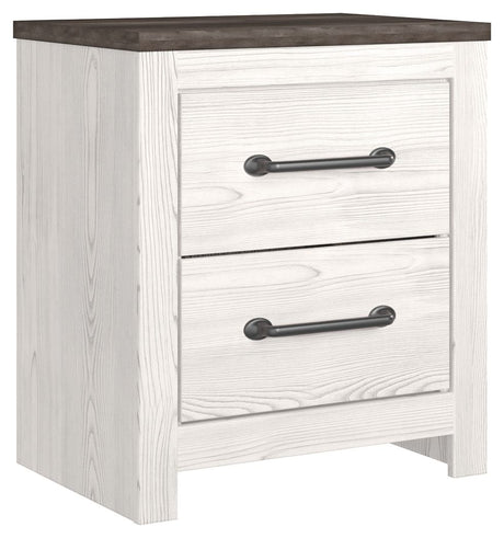 Gerridan - White / Gray - Two Drawer Night Stand by Signature Design by Ashley® | Bel Furniture